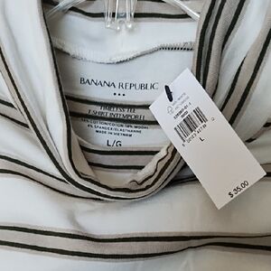 Banana Republic Factory Striped Long Sleeve Turtleneck Super Soft! NWT